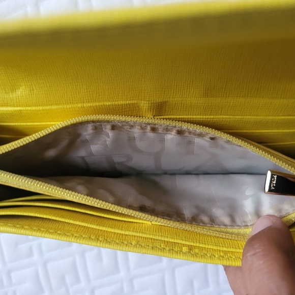 Furla large Leather Babylon Continental Wallet Purse Color: Sunny 028 - Picture 7 of 11